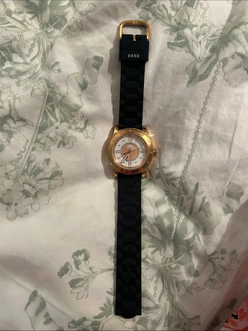 Juicy couture watch with Black Silicone Strap